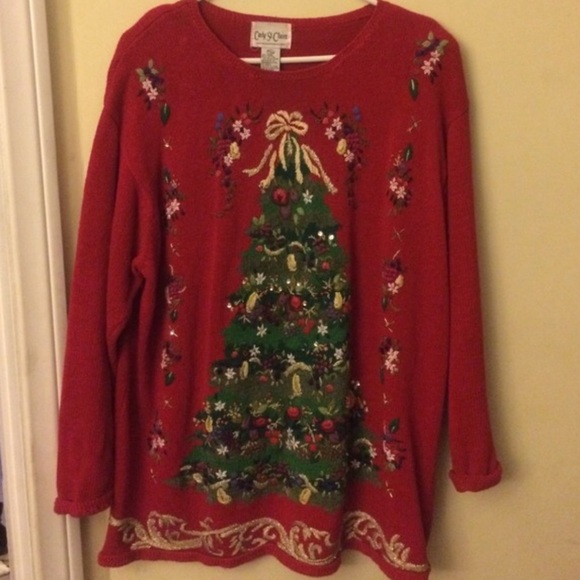 Ugly Christmas Sweater Dress size LARGE - Picture 2 of 3